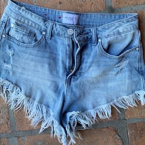 denim shorts from celebrity pink